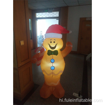 क्रिसमस उद्यान सजावट के लिए छुट्टी inflatable जिंजरब्रेड